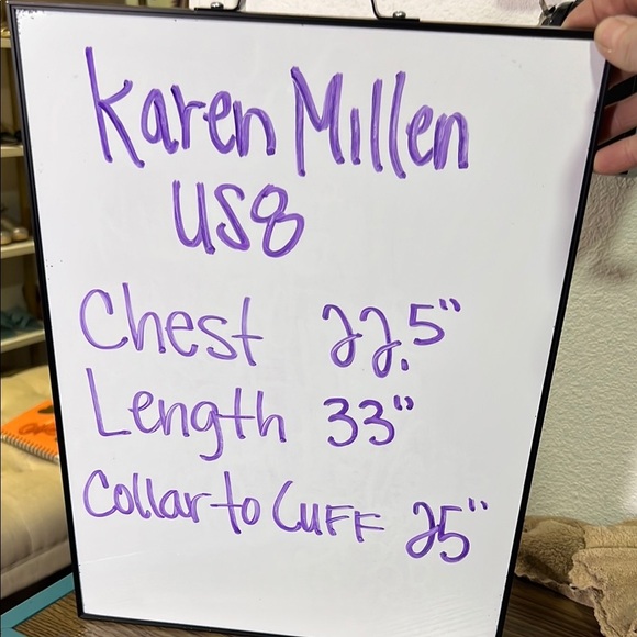 Karen Millen Wrap Front Cape in Black And Gray Merino Wool Blend US8 - Picture 9 of 13